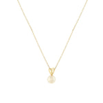Load image into Gallery viewer, 14k Solid Gold Tiny Akoya Pearl