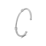 Load image into Gallery viewer, Valentina Two-Tone Cable Cuff Bracelet