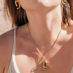 Load image into Gallery viewer, Mikaela Gold Modern Long Necklace