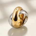 Load image into Gallery viewer, Eternity 2-Tone Statement Ring