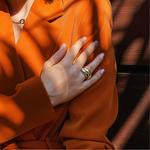 Load image into Gallery viewer, Eternity 2-Tone Statement Ring