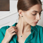 Load image into Gallery viewer, Sterling Silver Simulated Emerald