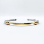 Load image into Gallery viewer, Valentina Two-Tone Cable Cuff Bracelet