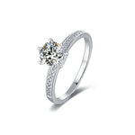 Load image into Gallery viewer, 1ct. Round Moissanite 6 Prong Engagement Ring