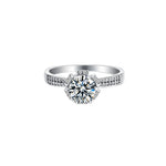 Load image into Gallery viewer, 1ct. Round Moissanite Crown Style Engagement Ring
