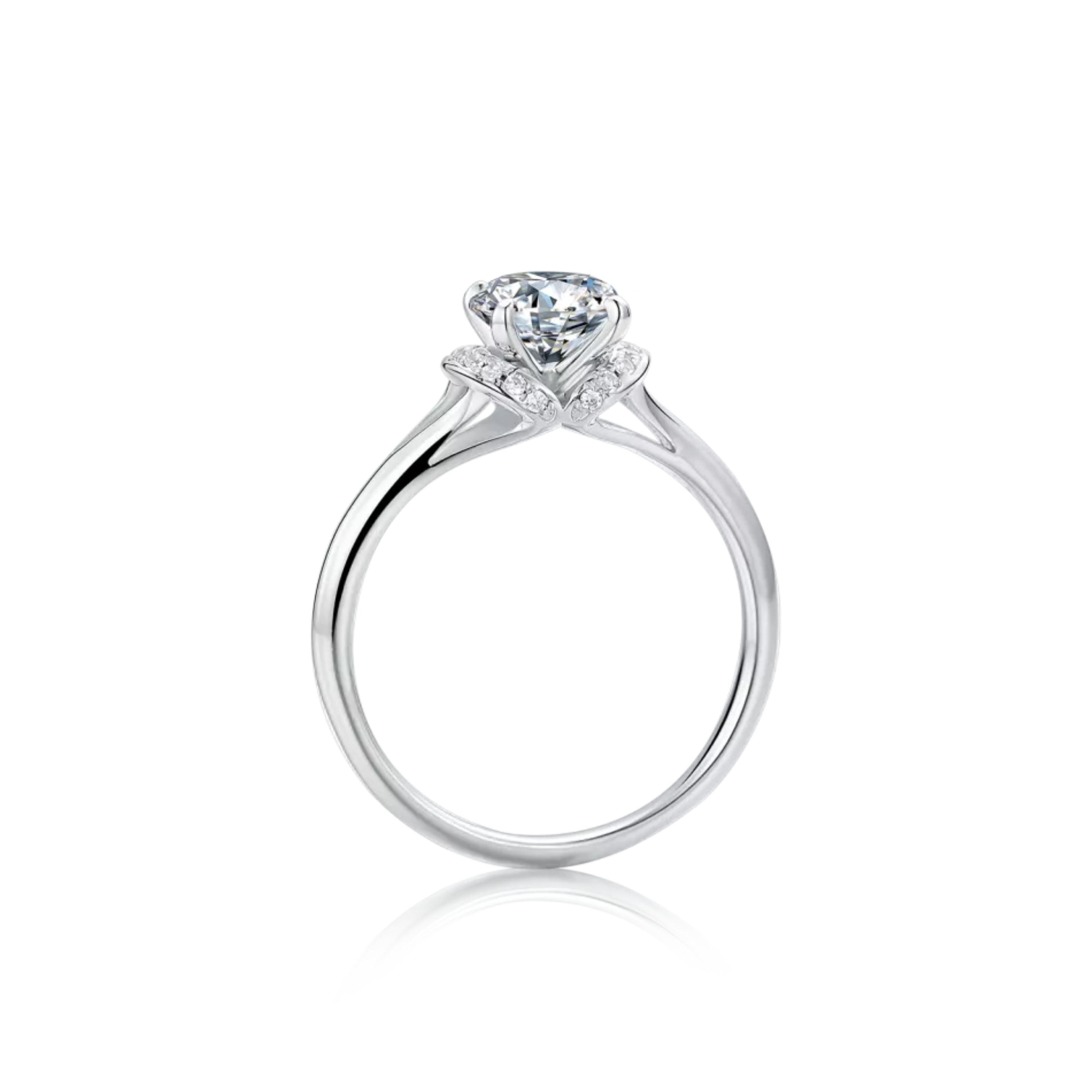 Chiara 1ct. Round Moissanite Engagement Ring
