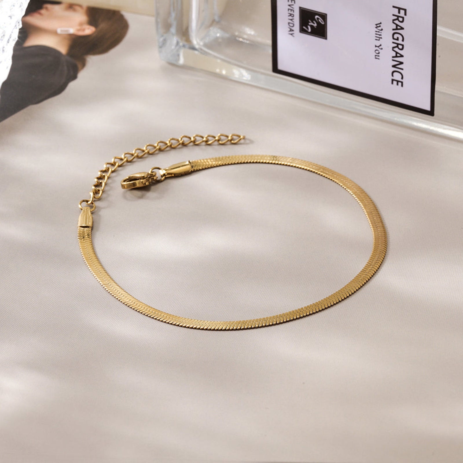 Julie Slim Herringbone Bracelet