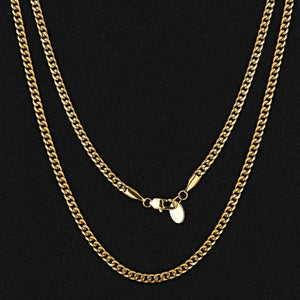 3mm Cuban Curb Chain 22" For Men