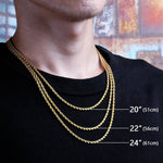 Load image into Gallery viewer, Rope 3mm Chain
