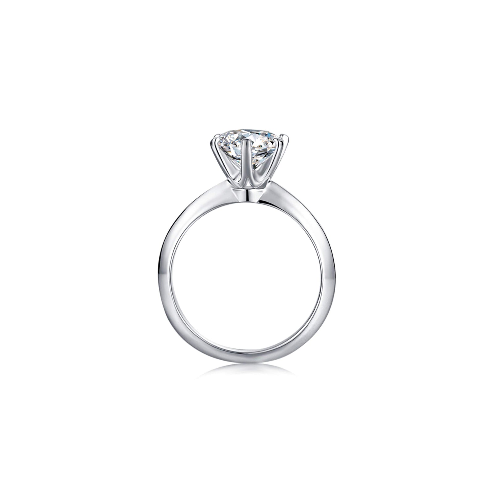 Bella 2ct. Round Moissanite Solitaire Weeding Ring