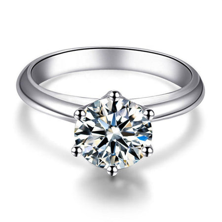 Bella 2ct. Round Moissanite Solitaire Weeding Ring