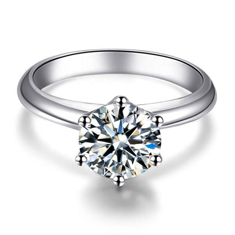 Bella 2ct. Round Moissanite Solitaire Weeding Ring