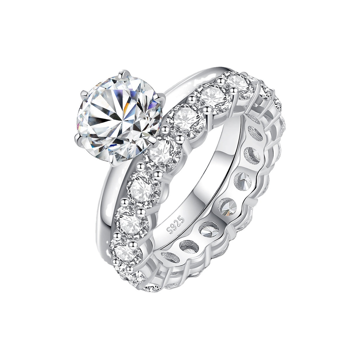 Bella 2ct. Round Moissanite Solitaire Weeding Ring