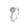 1ct. Round Moissanite Crown Style Engagement Ring