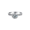1ct. Round Moissanite Crown Style Engagement Ring